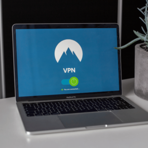 A laptop that is using a VPN